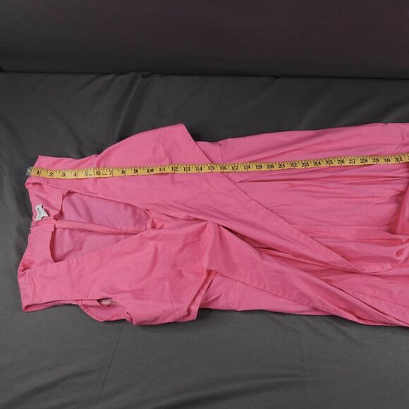 J Crew Womens Dress 6 Pink Faux Wrap Tied Y2K Retro Classic Preppy Loud Luxury - Picture 11 of 16